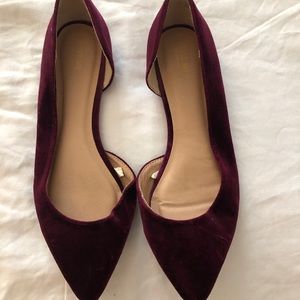 Velvet flats